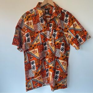 STOLEN PIG Men’s Button down Shirt ‘Flowered/Polynesian’ Size XL